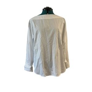 A.L.C. White Cotton Oversized Shirt Top Women's
